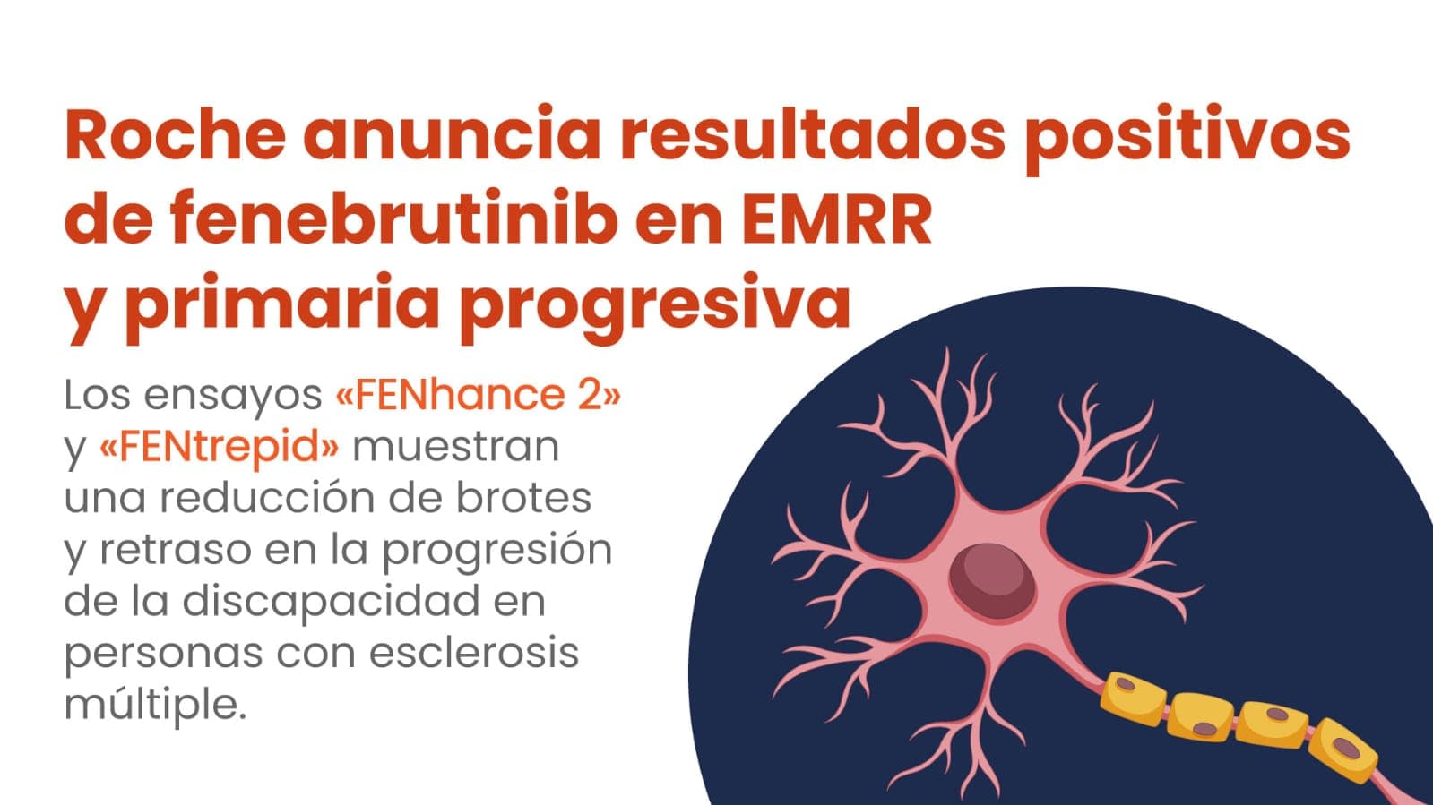 Roche anuncia resultados positivos de fenebrutinib en esclerosis múltiple remitente-recurrente y primaria progresiva